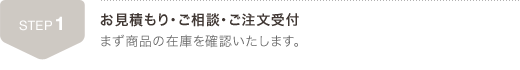 ステップ1：お見積もり・ご相談・ご注文受付